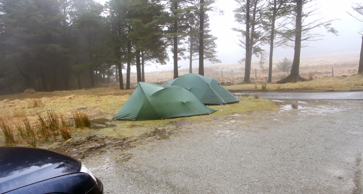 Camping in the rain